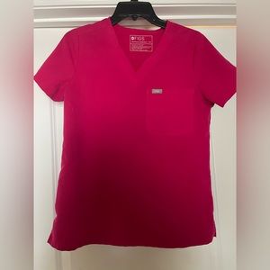 Figs ultra rose Catarina one pocket scrub top size XS
